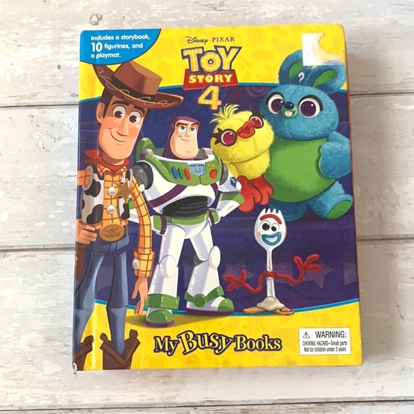 Disney Toy Story 4 Busy Book Playset Buzz Lightyear Woody Forky Jessie Toys Kids - Picture 1 of 4